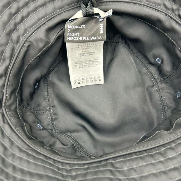 Men’s Moncler genius fragment printed check, nylon bucket, hat, size medium - Picture 5 of 8